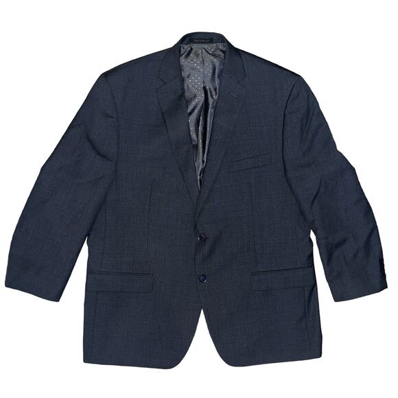 Collection By Michael Strahan Mens Sport Coat Blazer 46R Dark Gray Wool Blend - Picture 1 of 11